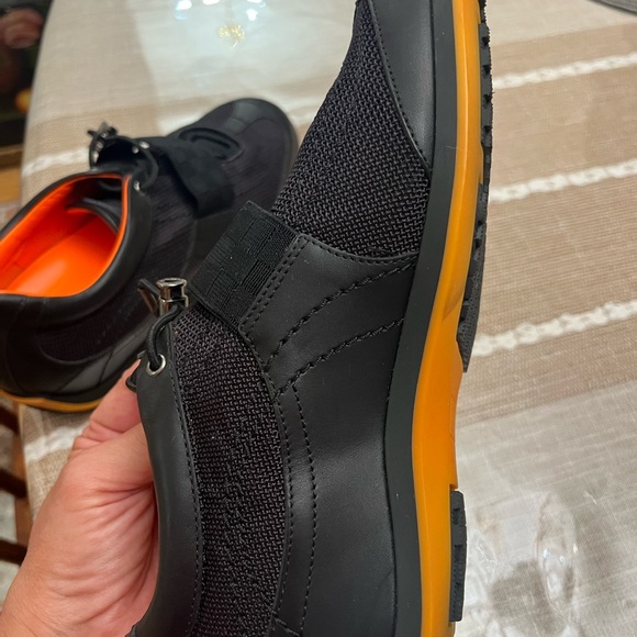Louis Vuitton Black and Vibrant Orange Sneakers - Picture 5 of 11